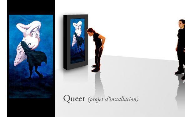 Exemple du projet d'installation "Queer". Exemple du projet d'installation "Queer".